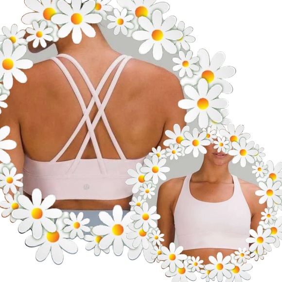 lululemon athletica Lululemon Energy Longline Bra Size 10 Flush Pink FUSP NWT - Picture 2 of 9